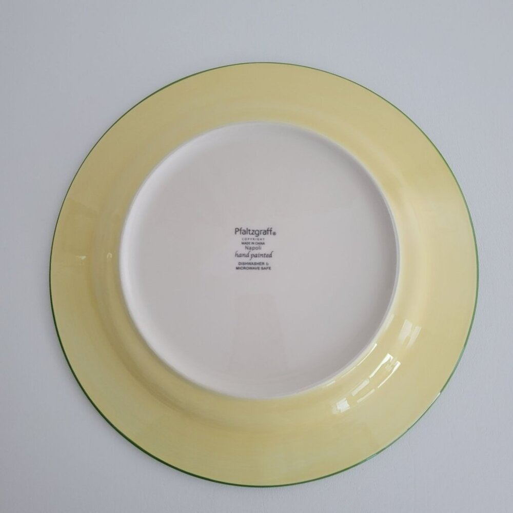 Pfaltzgraff Napoli Stoneware Dinner Plate Set of 2, Yellow & Orange Discontinued - Picture 4 of 8